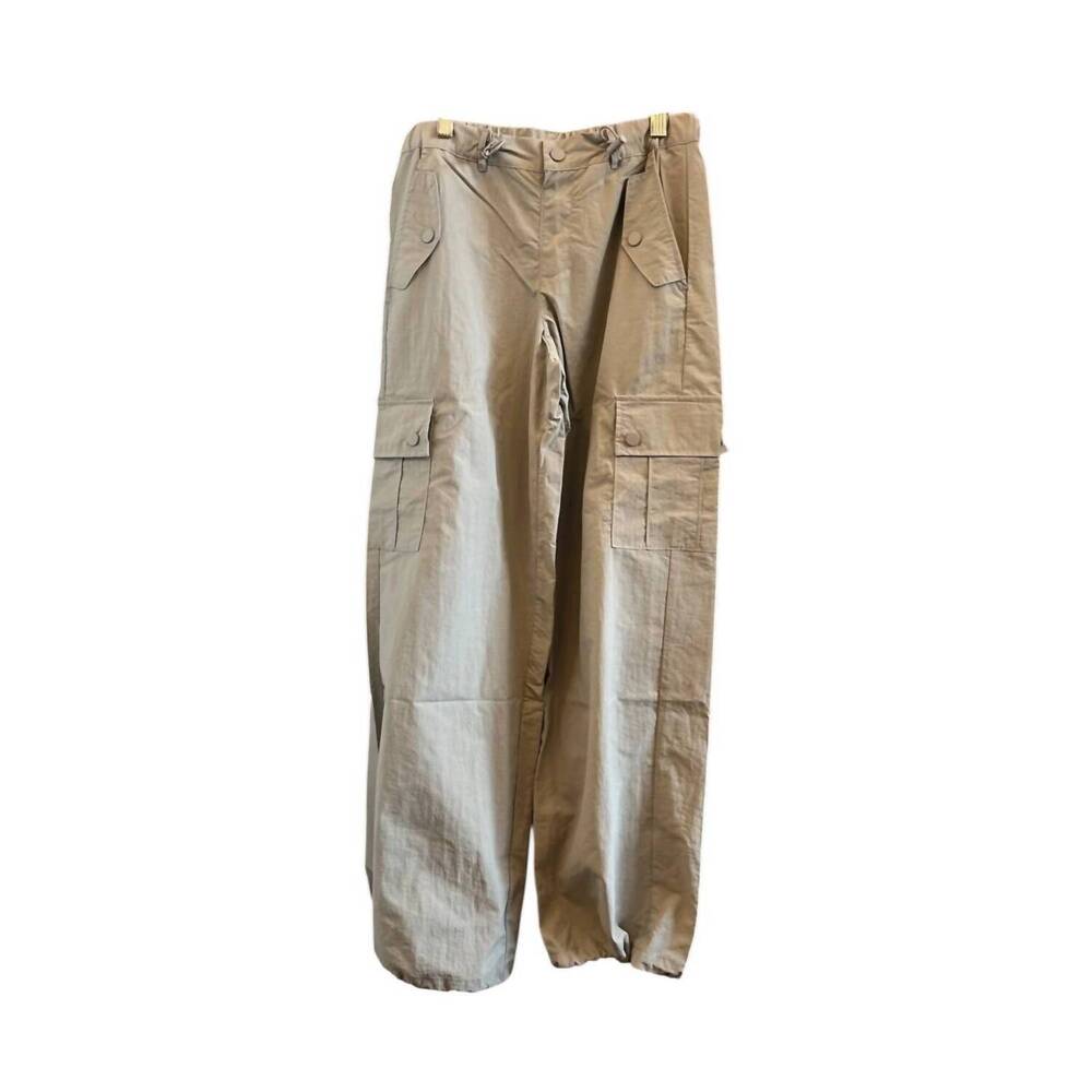 NEW TRACTR kid's nylon cargo pants in grey